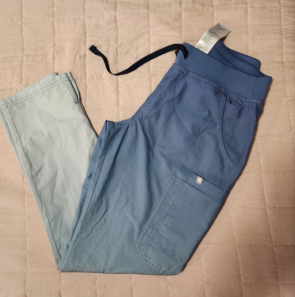 Figs Blue and Gray Gradient Women's Pants - Picture 2 of 4